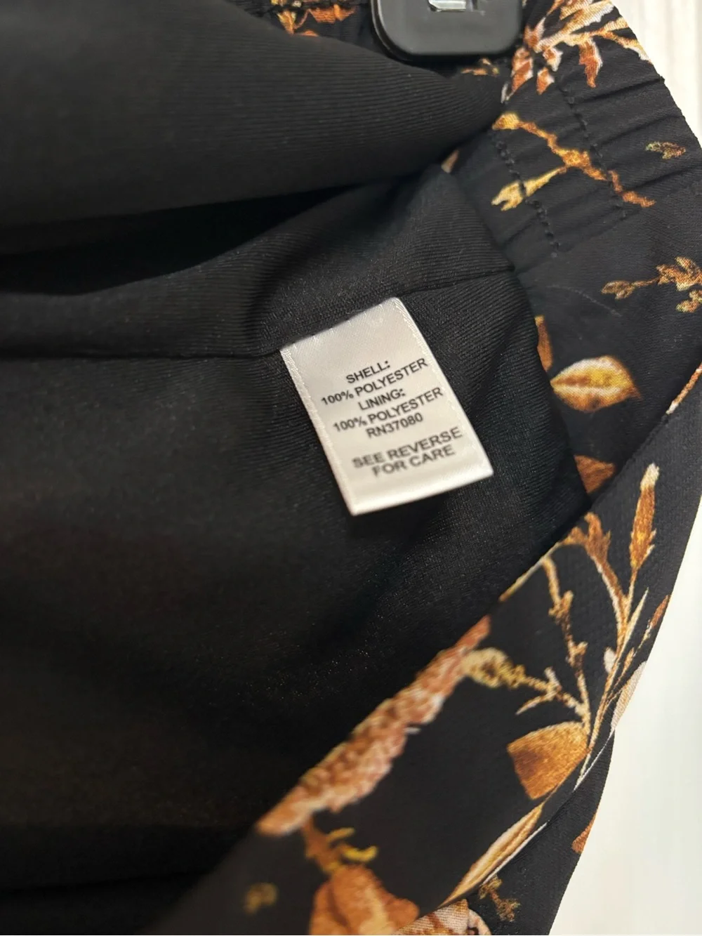 C Est. 1946 Black and Yellow Floral Ruffle Midi Skirt, Size XL